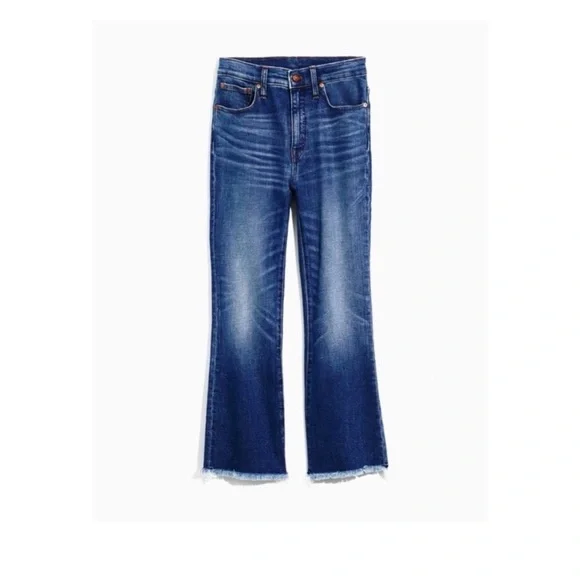 MADEWELL Cali Demi Boot Cut Crop Fringe Hem Jeans - Picture 4 of 9